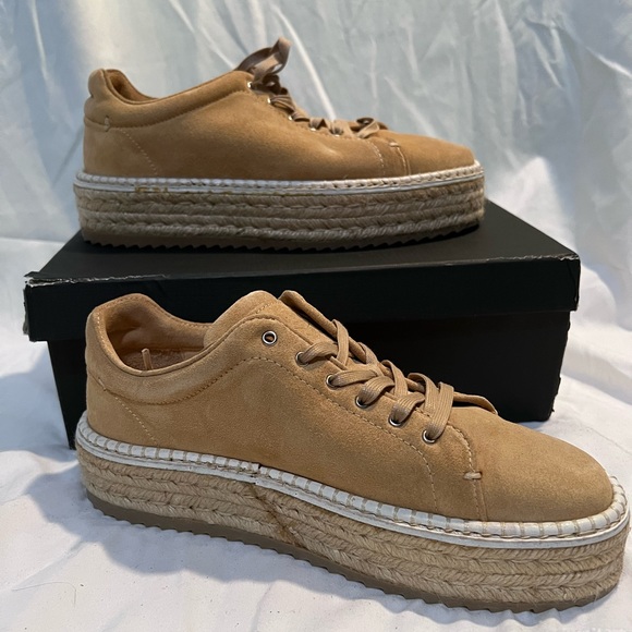 NIB $350 rag & bone | Kent Espadrille Dune Suede Sneaker Style Shoes | Camel - Picture 5 of 17